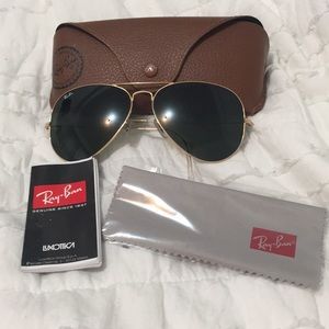 Ray Ban 62mm Aviator Sunglasses